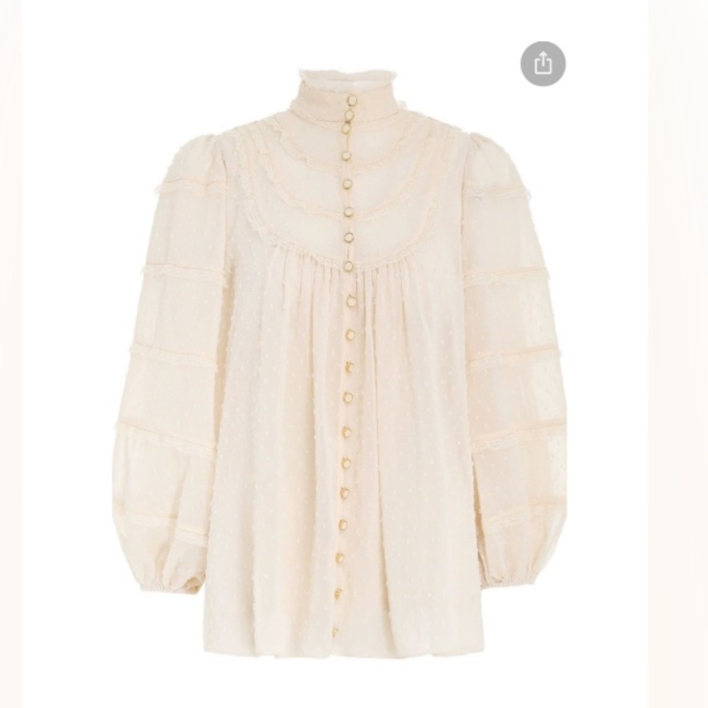 Ladybeetle Spliced Blouse - Zimmermann
